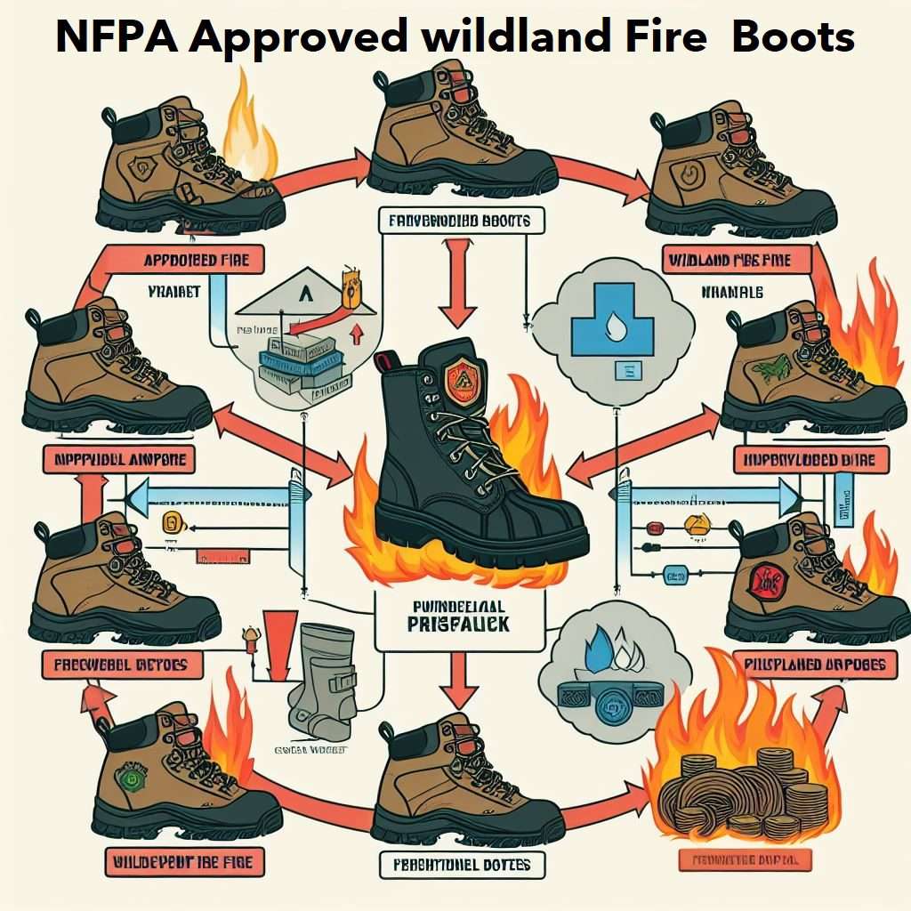 infographic of nfpa approved wildland fire boots