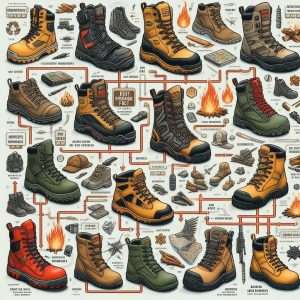 infographic of best wildland fire boots