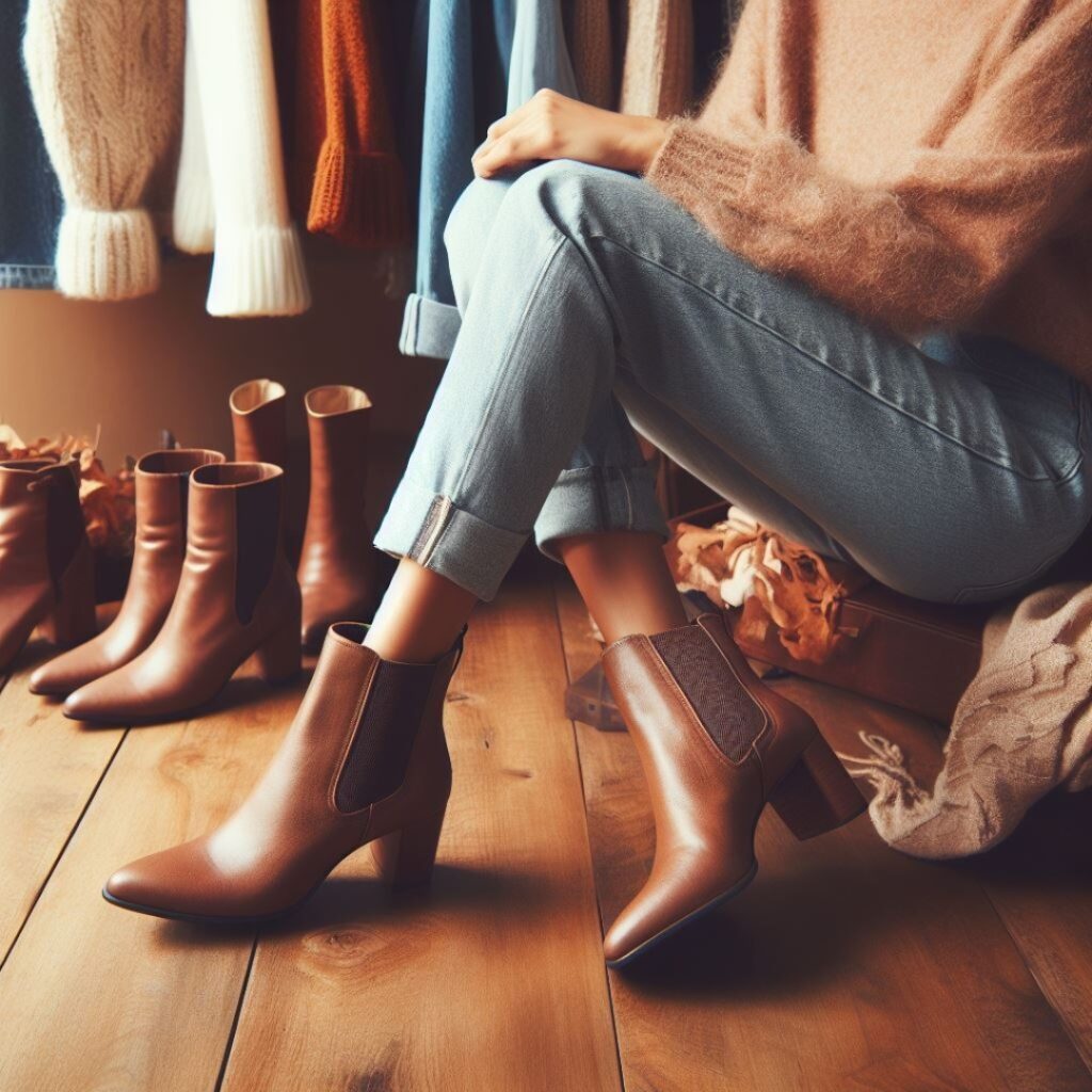 how to wear ankle boots with straight leg jeans(2)