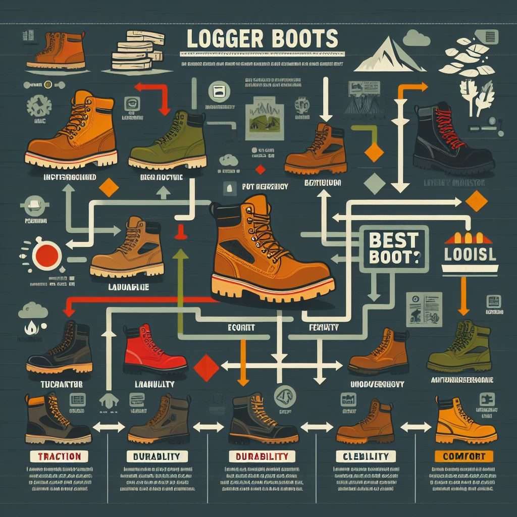 infographic of best logger boots 