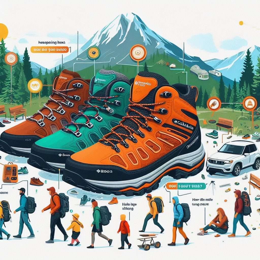 infographic of do columbia hiking boots run big or small
