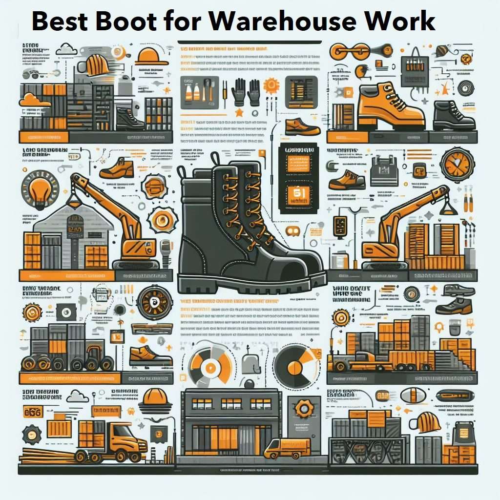 infographic of best boots for warehouse work