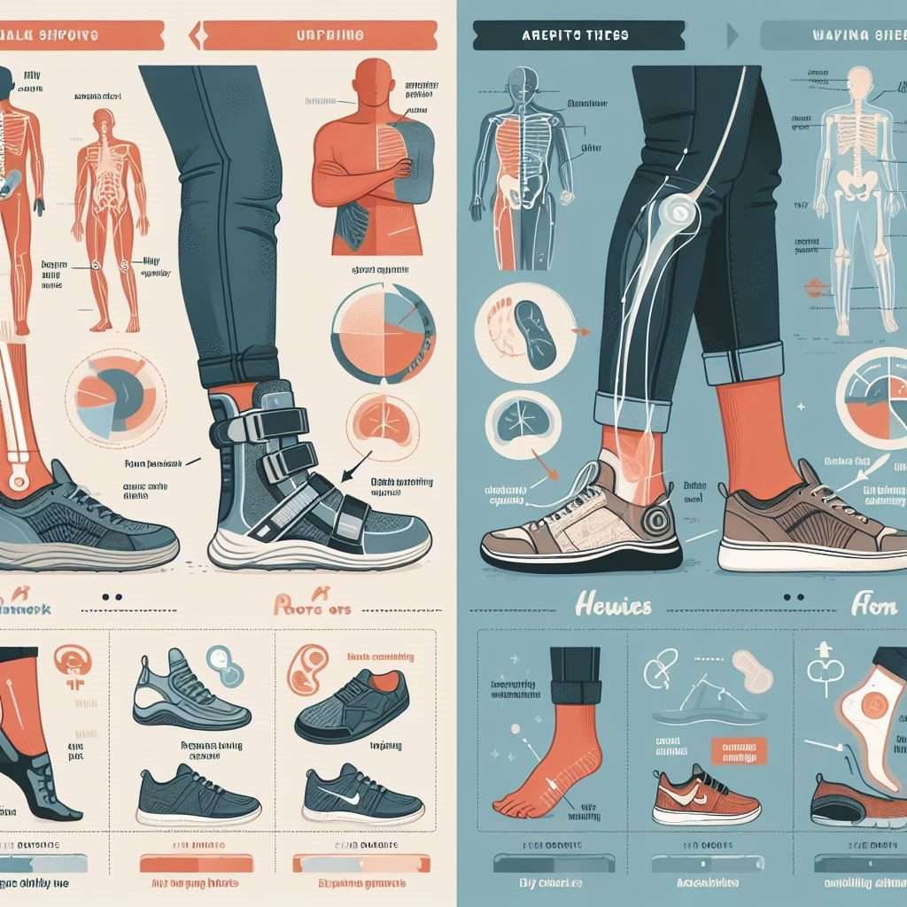 infographic of best shoes after walking boot