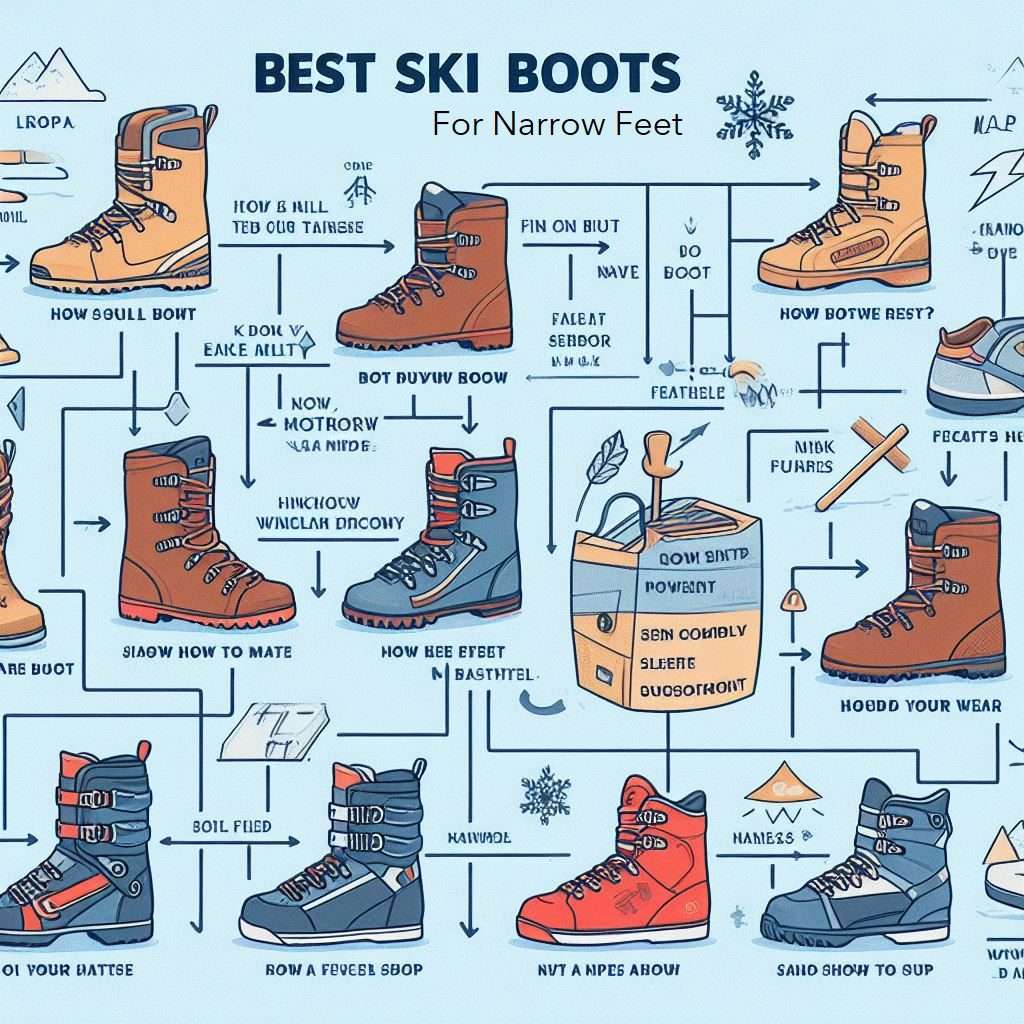 infographic of best ski boots for narrow feet