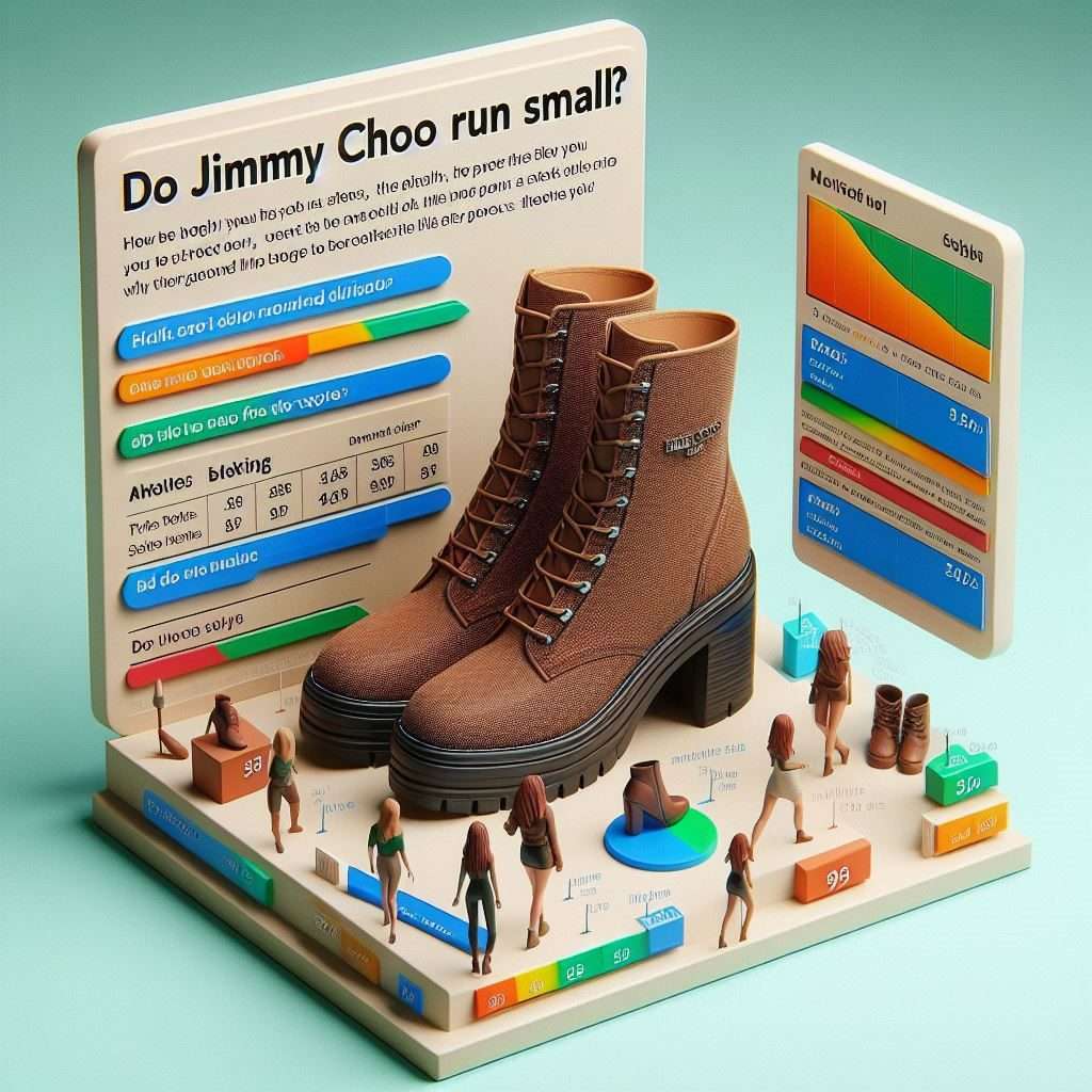 infographic of do jimmy choo boots run small 